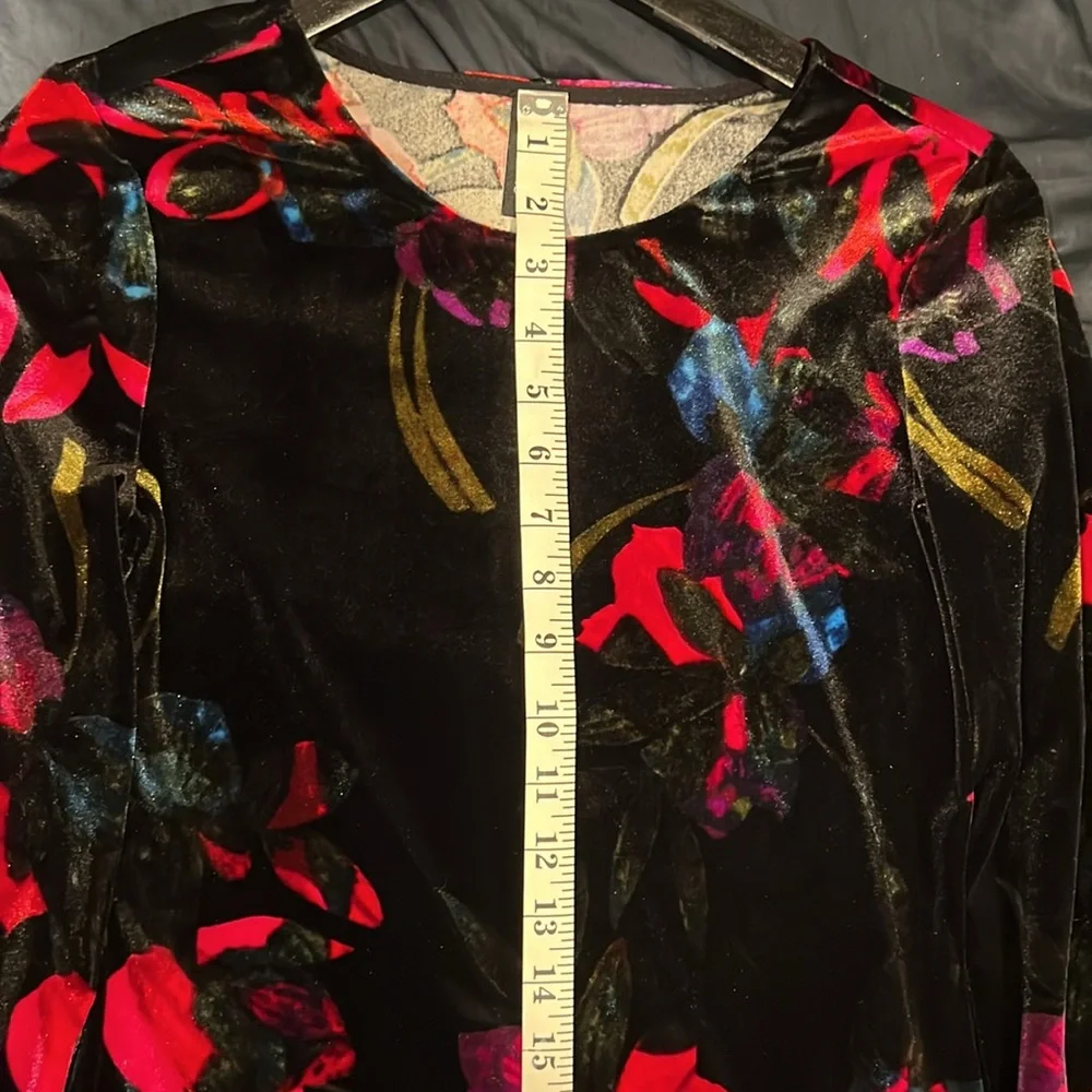 Marciano Nocturnal Floral Stretchy Velvet Mini Dress sz S - Picture 12 of 16